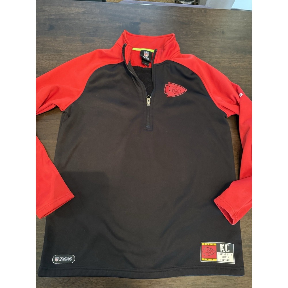 Kansas City Chiefs NFL Team Apparel 1/4 Zip Pullover Size M